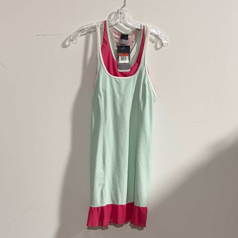 Nike Women's Pink and Mint Tennis dress